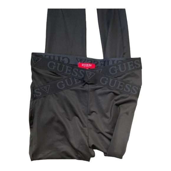 Guess/ NWT/Criss Cross Sebela Logo Legging/ Black/ M - Picture 1 of 9